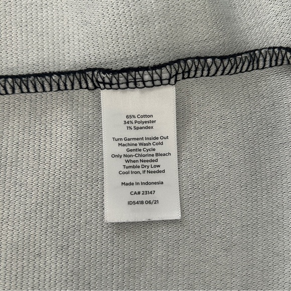 Talbots Top Black Ottoman Knit Funnel Neck Three Quarter Sleeve size 2X Petite - Picture 15 of 16